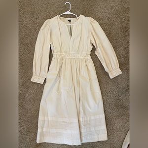 J. Crew Cream Long Sleeve Dress